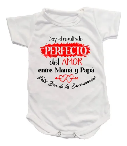 Body Bebe Primer Día San Valentin Enamorados Personalizado