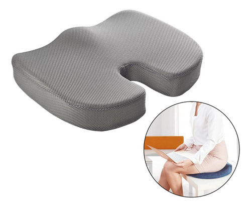Cojín Del Asiento De Espuma De Memoria-cojín Gris