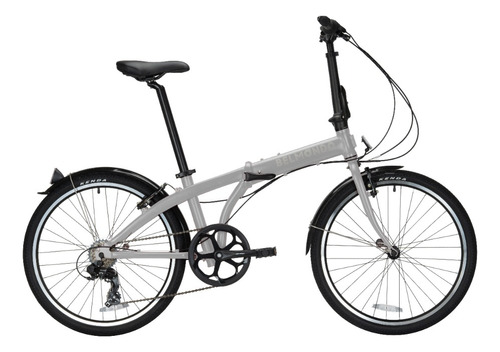 Bicicleta plegable Belmondo Plegable 7+ Aluminio Rodado 24 frenos v-brakes cambio Shimano Tourney color plateado