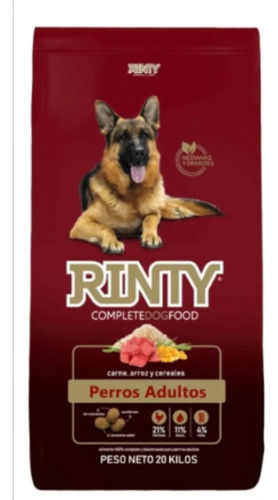 Alimento Para Perro Rinty Adulto Sabor Carne Y Arroz 20 Kg