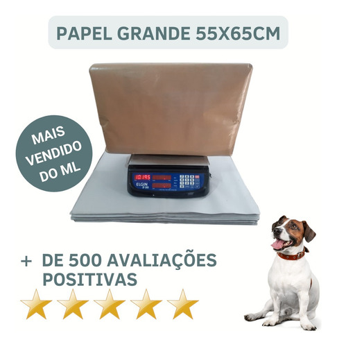 Jornal Pet Papel Limpo Para Cães Descontaminado 10kg 500un!!