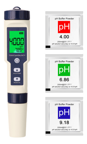 // Medidor De Agua Profesional 5 En 1: