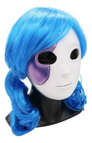 Peluca De Cosplay Sallyface Azul Para Sally Face Con