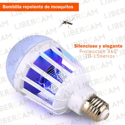 Lámpara Led 12w Mata Moscas Mosquitos Insectos E27 Única