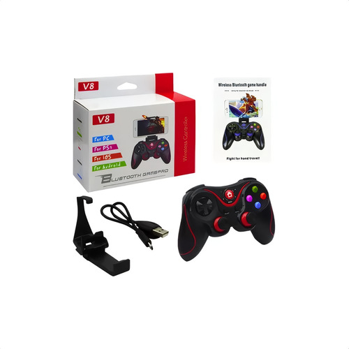 Joystick Bluetooth V8 Smartphone Tablet Tv Pc Gamepad 09799