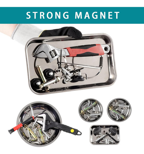 Conjunto De 5 Bandejas Magnéticas De Acero Inoxidable ...