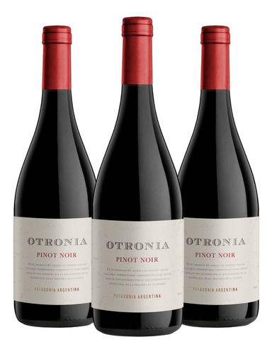 Vino Otronia Block Pinot Noir Organico Caja X 3 X 750ml.