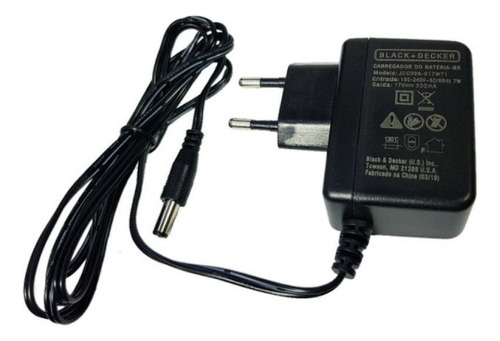 Fonte Carregador 12v Bivolt Black&decker Cd121 (original) Preto