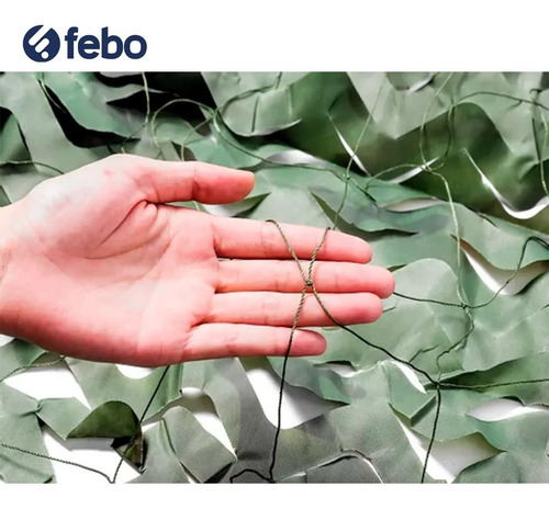 Imagen 4 de 10 de Red Malla Sombra 3x3m Toldo Uv Decoración Camuflada Febo