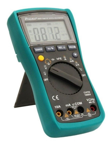Tester Multimetro Digital Proskit Mt-1217 Cat Iii Capacidad