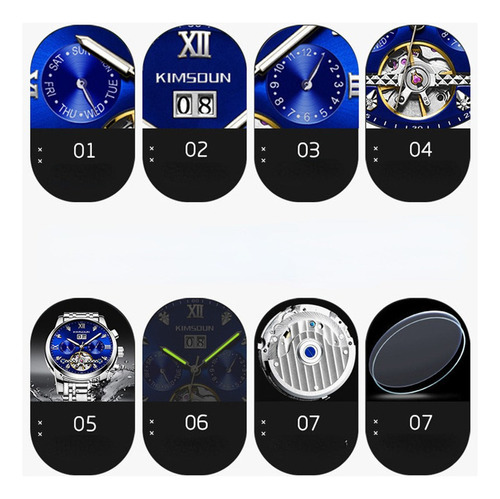 Reloj Casual Mecánico Hueco Kimsdun Calendar