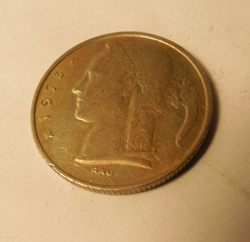Moneda 5 Francos, Belgica 1973.