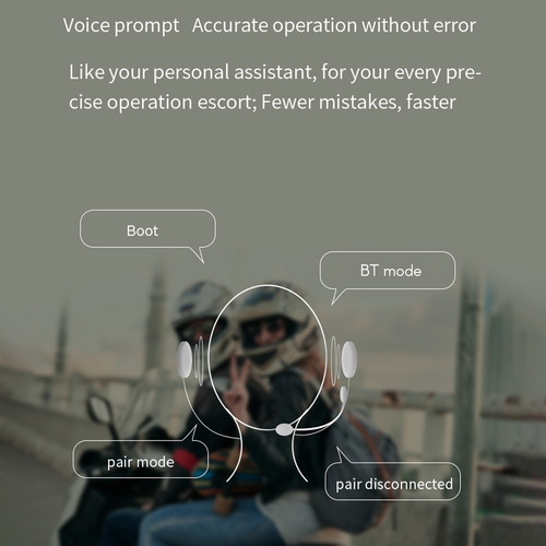 Motorcycle Bt Intercom With Helmet Bt Headset Waterproof