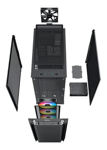 Gabinete Deepcool Cg560 Alto Flujo De Aire 4 Coolers 3 Argb