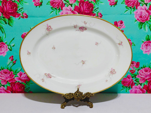 Fuente Porcelana Limoges Haviland Estrabou 34,5 X 25,5 Cm