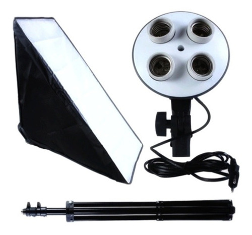 Kit Softbox 50x70cm De Luz Continua + Pedestal 2,0m