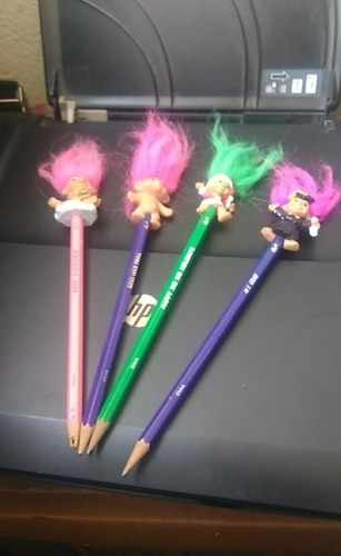Vintage 4 Russ Troll P Dolls Lot 20 Cms (Usado)