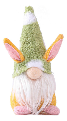 Adorno De Pascua Con Conejo Verde