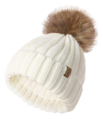 Gorro Invierno Con Pompón Punto Niños, Gorro Con Pompón, Con