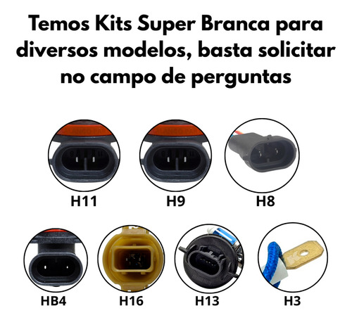 Kit 20 Lâmpadas Super Branca H3 4300k 55w 12v Atacado Lote