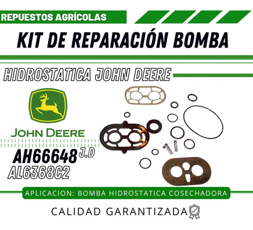 Kit De Reparación Bomba Hidrostática John Deere Ah66648