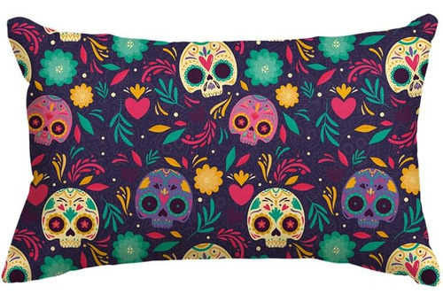 Avoin Colorlife Dia De Los Muertos Funda De Almohada Con Esq