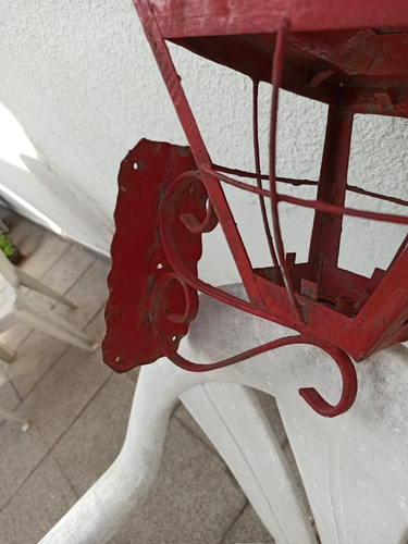 Antiguo Farol Farola Porta Vela De Hierro (+ De 1 Siglo) (Usado)