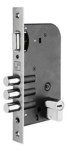 Fechadura Rolete 3 Pinos Fortezza Cilindro Hafele 8cm
