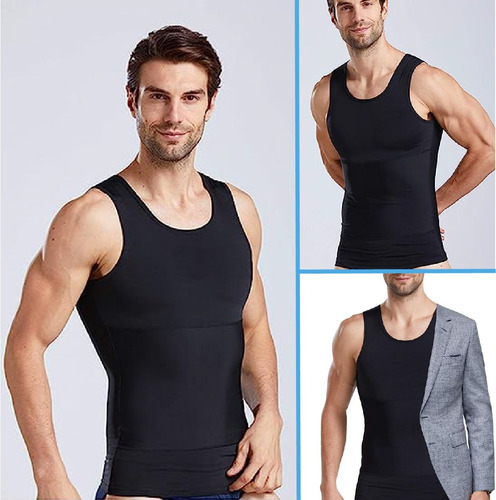 Imagen 5 de 5 de Camiseta Interior Hombre Control De Postura Soporte Lumbar