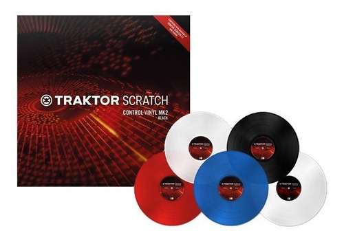 Disco Vinyl Scrath Traktor Negro Y Transparente