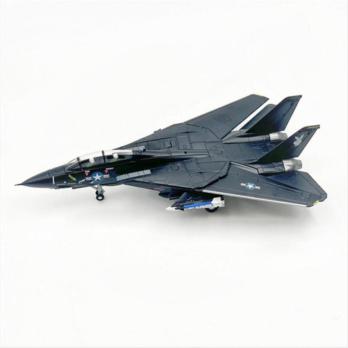 Liga 1/100 F14a Fighter Airplane Diecast Modelo Com Base