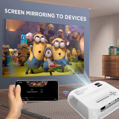 Imagen 6 de 9 de Proyector Led Miracast Wifi 4500 Lumenes L01