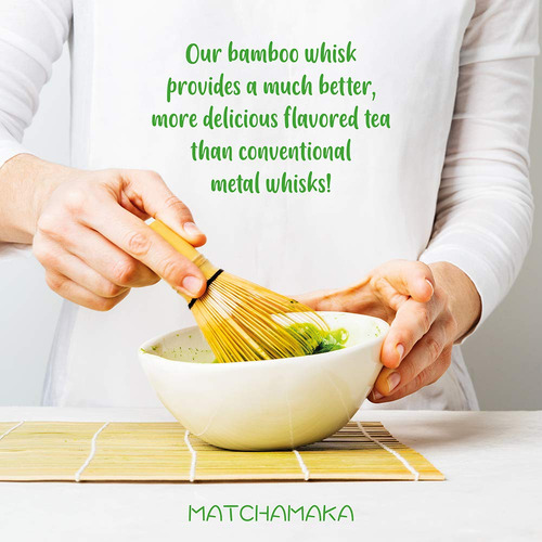Batidor De Bambú Natural De 80 Puntas Para Matcha