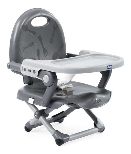 Silla De Comer Portable Plegable Dark Grey  Chicco- Mvd Kids