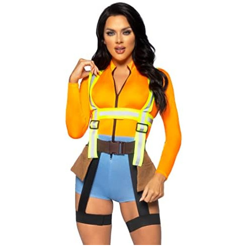Women's 2 Pc Nailed It Construction Worker Costume With...