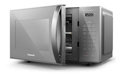 Microondas Panasonic NN-ST55LMRUK de 27 litros, color plateado, 220 V