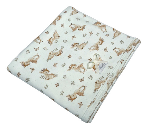 Manta Recibidora De Bebe 100% Algodon Premium Unisex Bambi