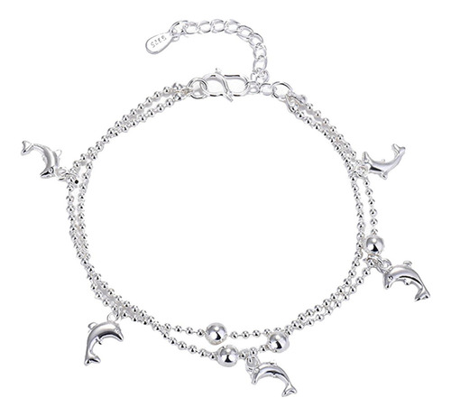 K, Pulsera Cadena, Elegante, Elegante, Doble Delfín