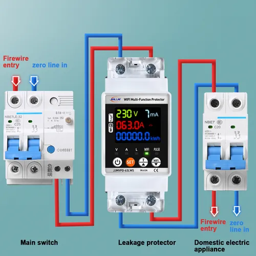 Circuito De Voltaje Inteligente Protector Tuya Breaker