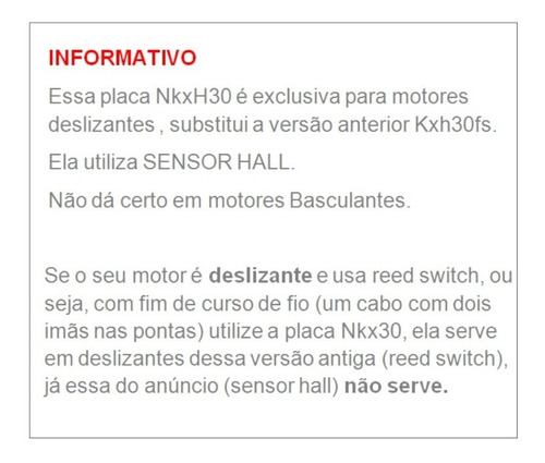 Imagem 2 de 7 de Central Placa Motor De Portão Kxh30fs Dz3 Dz4 Nano Rossi
