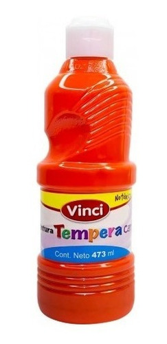 Pintura Tempera Lavable Vinci 473ml Naranja