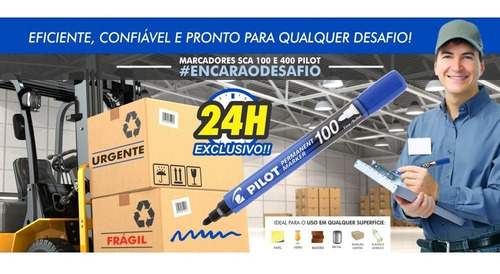 Imagem 3 de 3 de Caneta Marcador Permanente Pilot Metal Vidro Plástico
