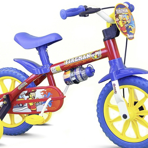 Bicicletas Baccio Fireman Rodado12 Niño Roja/azul - Fama
