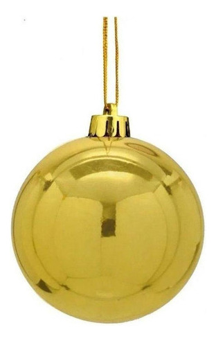 Bolas de fiesta de Navidad planas doradas brillantes de 15 cm, kit de 17 unidades