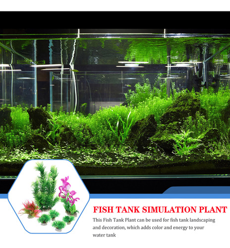 Acuario Artificial Grande De Imitación, 7 Unidades