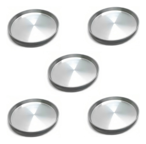 Set X5 Pizzeras De Aluminio N°35 Molde Pizza Grande 32 Cm