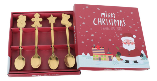1 Juego De Cucharas De Café Creative Christmas Elements Post