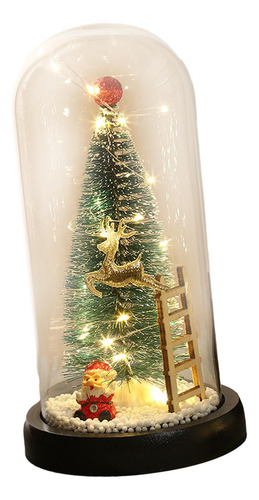 Mini Decoración De De Navidad, Cubierta De Cristal, Luz,