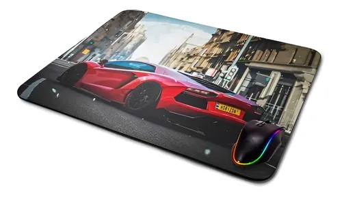 Mousepad Gamer Forza Horizon Lamborguini Cor Branco