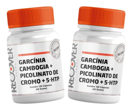 2x Garcinia Cambogia + Picolinato De Cromo + 5-htp -120 Caps
